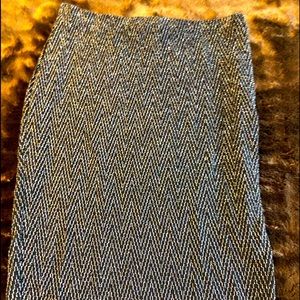 Adrienne  Black and Silver pencil skirt